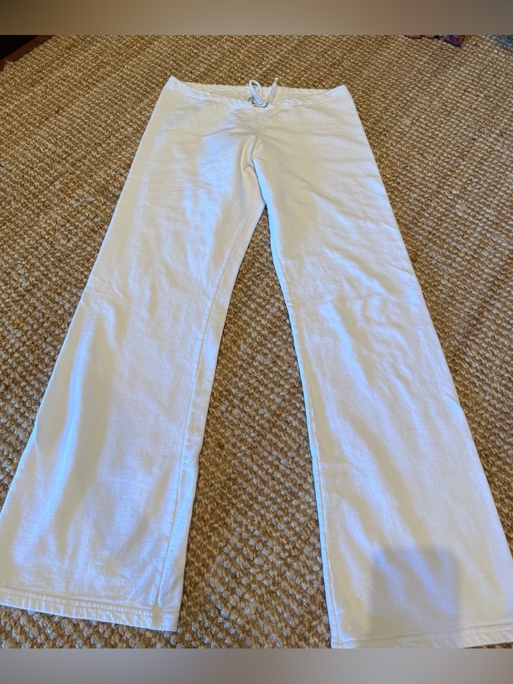 ⚜️ VINTAGE AMERICAN APPAREL WHITE WIDE LEG PANTS SIZE SMALL ⚜️